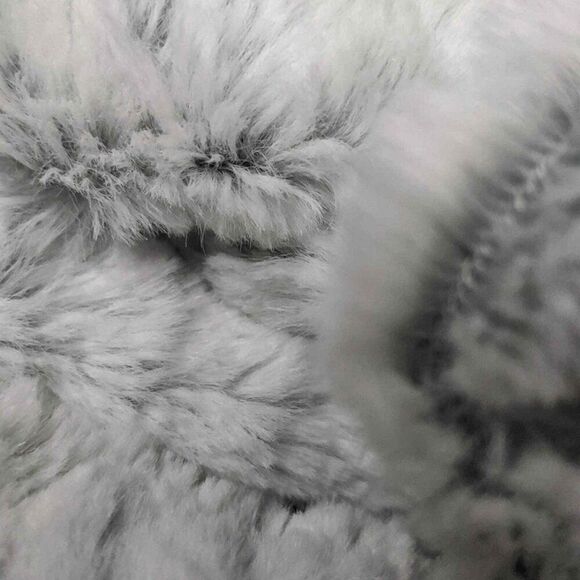 JOLT faux fur open front waterfall cardigan silver gray med - Picture 2 of 10